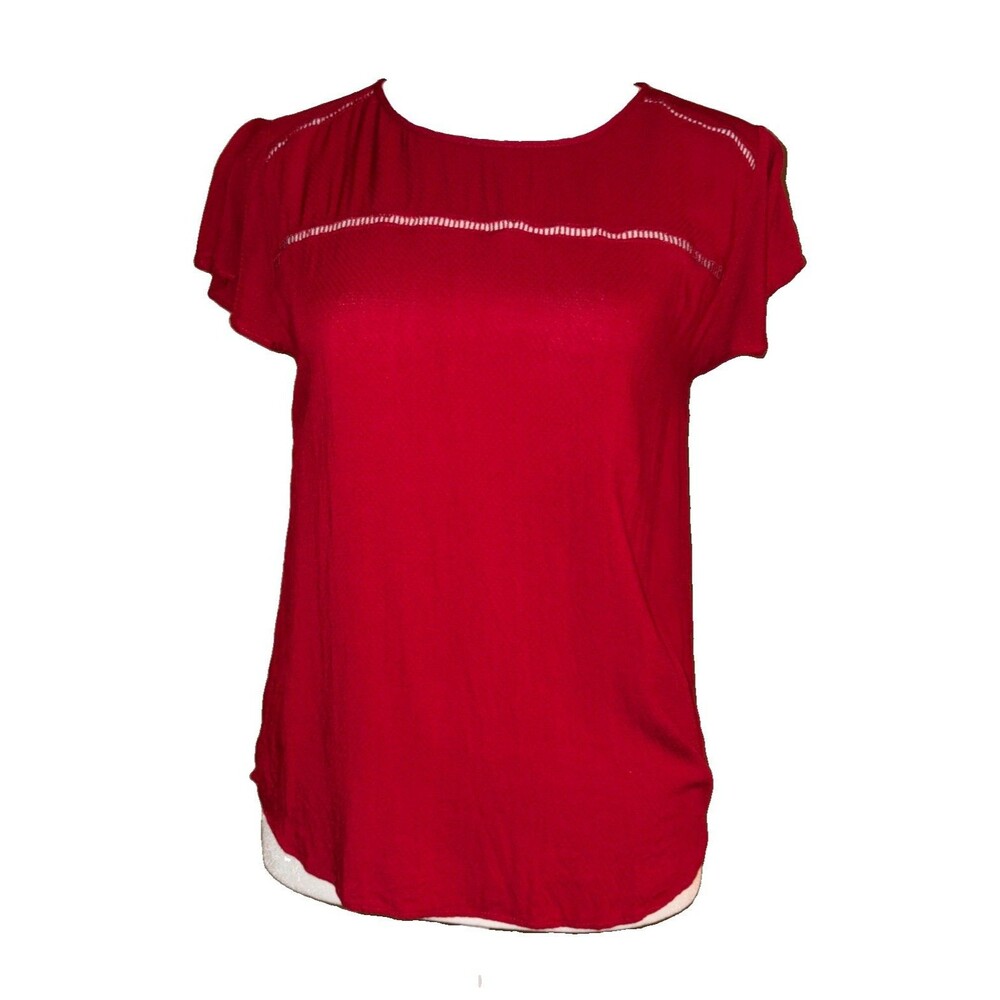 Banana Republic Women's Red Shirt Sleeve XXS